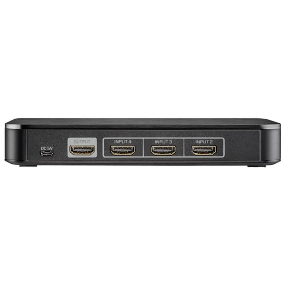 Rocketfish 4-Port 4K HDMI Switch - Black - Only at Best Buy