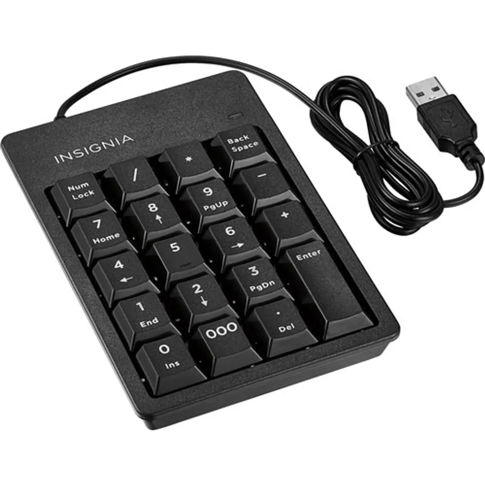 Insignia Ergonomic Wired Numeric Keypad - Only at Best Buy