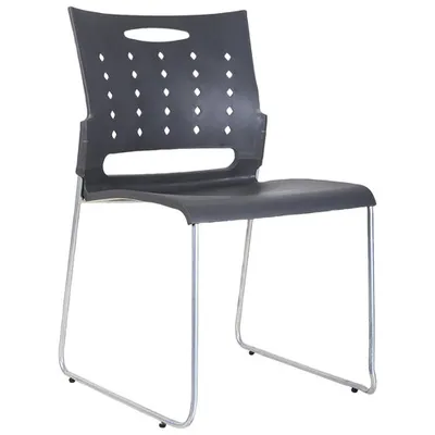 TygerClaw Mid Back Plastic Office Chair - Black