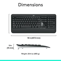 Ensemble avec clavier et souris optique sans fil MK540 de Logitech