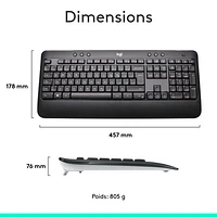 Logitech MK540 Wireless Optical Keyboard & Mouse Combo - French