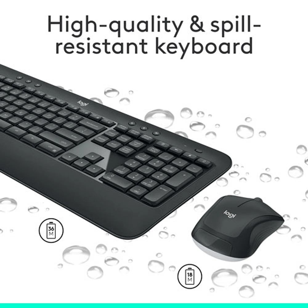 Logitech MK540 Wireless Optical Keyboard & Mouse Combo - French