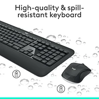 Logitech MK540 Wireless Optical Keyboard & Mouse Combo - French