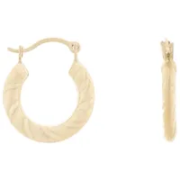 Kids 13mm Wrapped Hoop Earrings in 10K Yellow Gold