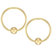 Kids Classic Yellow Gold Ball Stud & Gold Ball Sleeper Earring Set