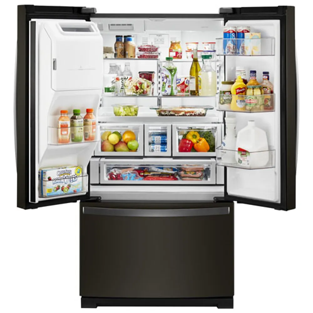 Whirlpool 36" 26.8 Cu. Ft. French Door Refrigerator (WRF757SDHV) - Black Stainless Steel