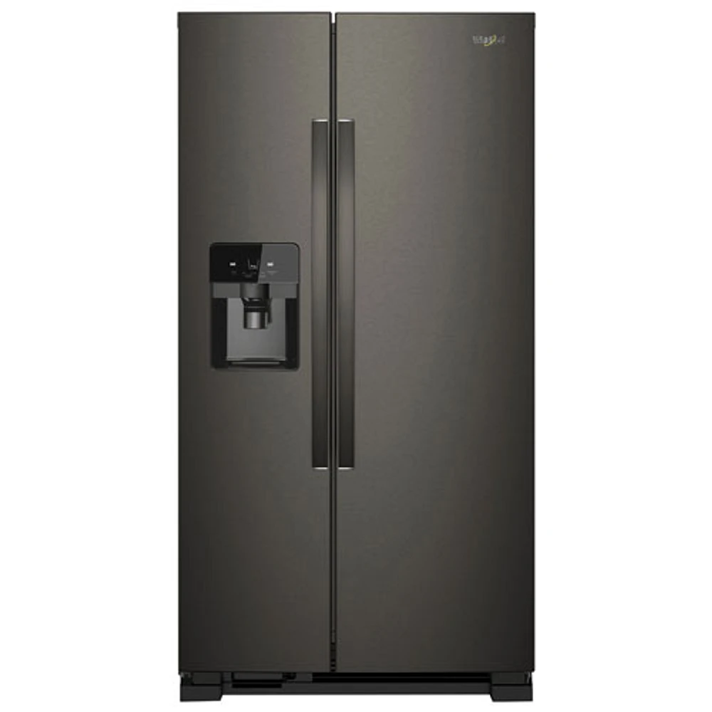 Whirlpool 36" 24.5 Cu. Ft. Side-By-Side Refrigerator w/ Ice Dispenser (WRS555SIHV) - Black Stainless