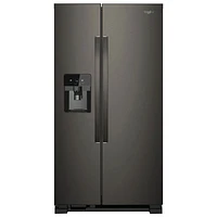 Whirlpool 36" 24.5 Cu. Ft. Side-By-Side Refrigerator w/ Ice Dispenser (WRS555SIHV) - Black Stainless