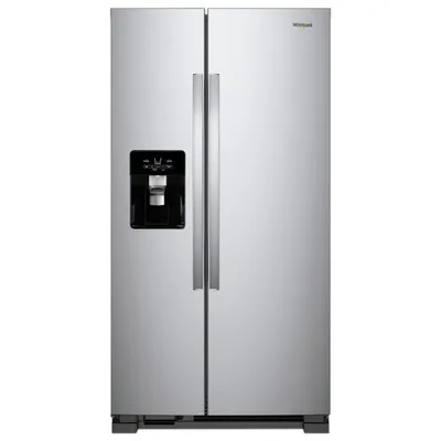 Whirlpool 36" 24.5 Cu. Ft. Side-By-Side Refrigerator w/ Ice Dispenser (WRS555SIHZ) - Stainless