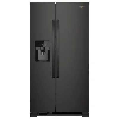 Whirlpool 33" 21.4 Cu. Ft. Side-By-Side Refrigerator w/ Ice & Water Dispenser (WRS331SDHB) - Black