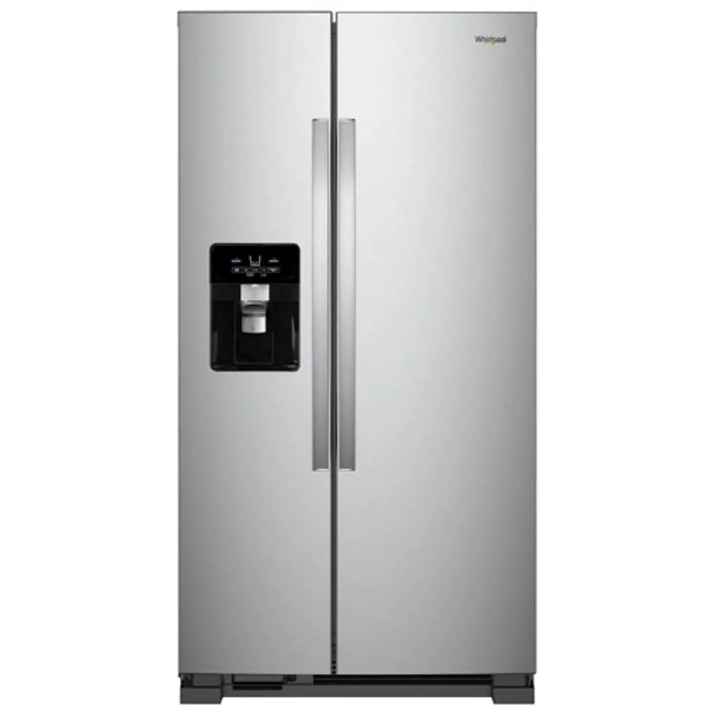 Whirlpool 33" 21.4 Cu. Ft. Side-By-Side Refrigerator w/ Ice & Water Dispenser (WRS331SDHM) - Stainless