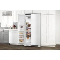 Amana 33" 21.4 Cu. Ft. Side-By-Side Refrigerator with Water & Ice Dispenser (ASI2175GRW) - White