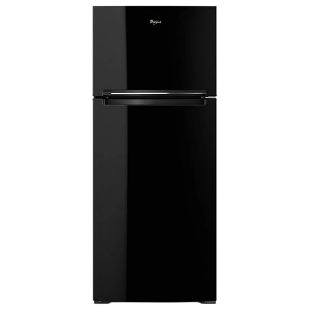 Whirlpool 28" 17.6 Cu. Ft. Top Freezer Refrigerator with LED Lighting (WRT518SZFB) - Black