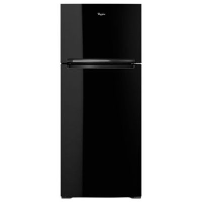 Whirlpool 28" 17.6 Cu. Ft. Top Freezer Refrigerator with LED Lighting (WRT518SZFB) - Black