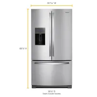 Whirlpool 36" 26.8 Cu. Ft. French Door Refrigerator (WRF757SDHZ) - Stainless Steel