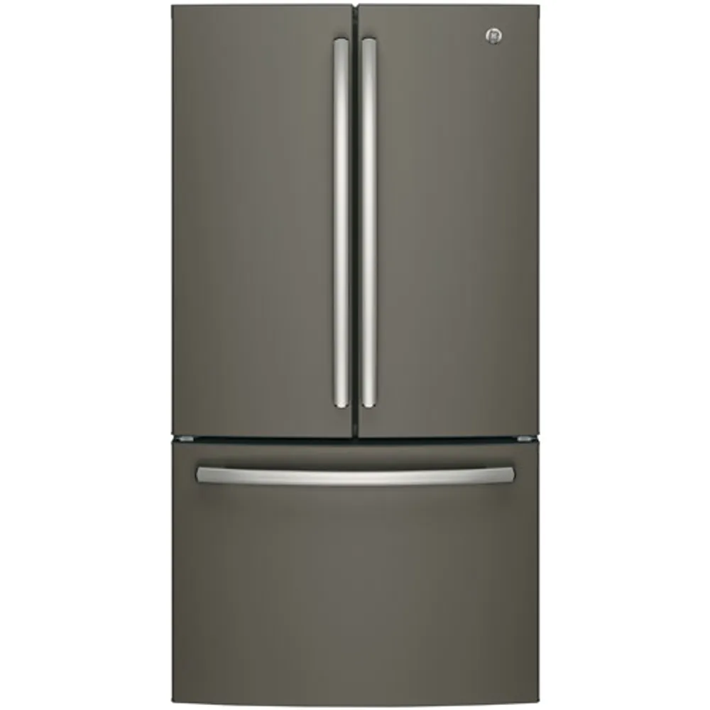 GE 36" 26.7 Cu. Ft. French Door Refrigerator with Water Dispenser (GNE27JMMES) - Slate