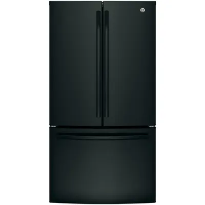 GE 36" 26.7 Cu. Ft. French Door Refrigerator with Water Dispenser (GNE27JGMBB) - Black