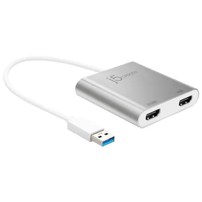 Adaptateur moniteurs multiples USB 3.0 à double 4K HDMI de J5 (JUA365)