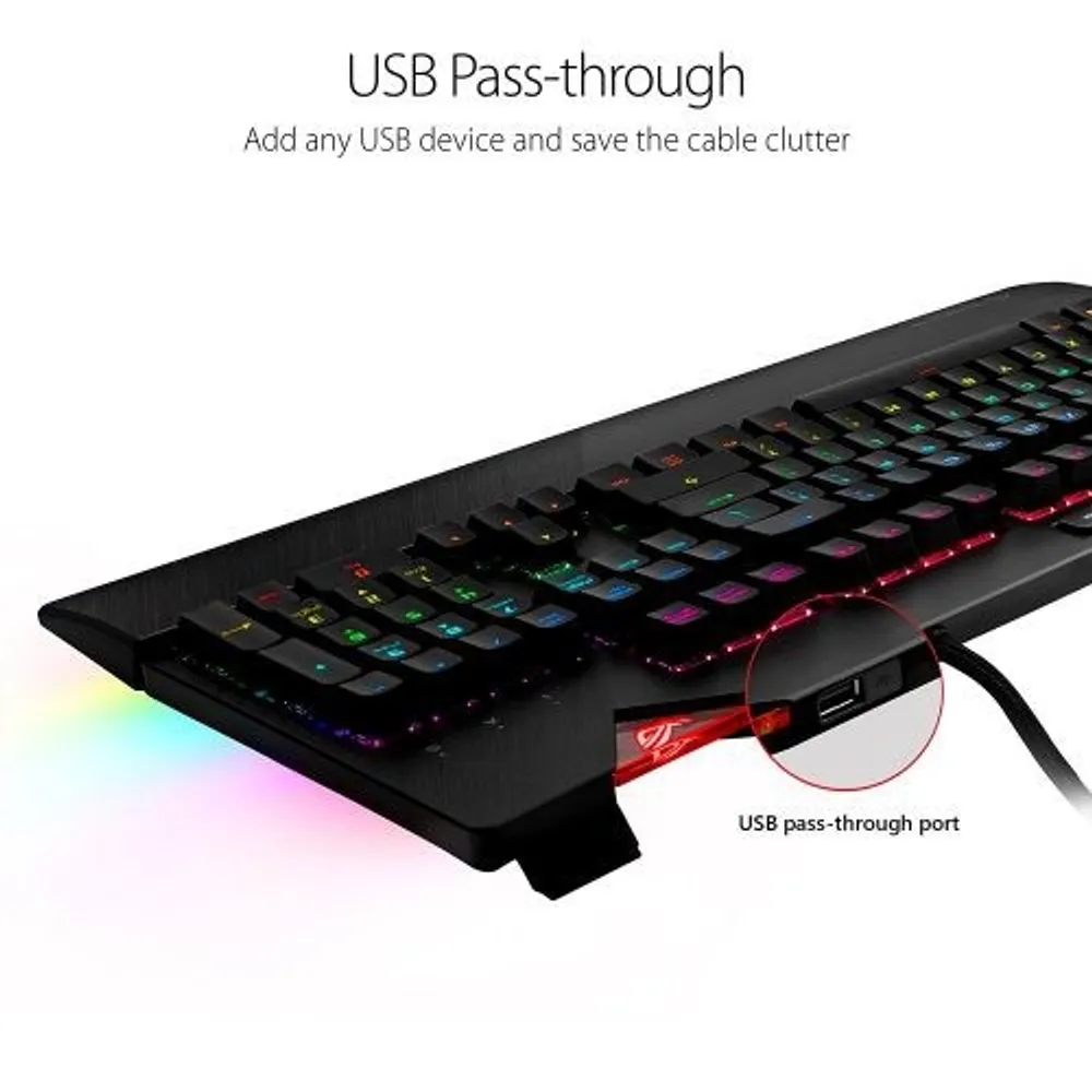 ASUS ROG Strix Flare RGB USB Mechanical Gaming Keyboard with Cherry MX Brown  (ROG Strix Flare (Brown)) Galeries de la Capitale