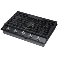 Samsung 30" 4-Burner Gas Cooktop (NA30N7755TG/AA) - Black; Stainless Steel