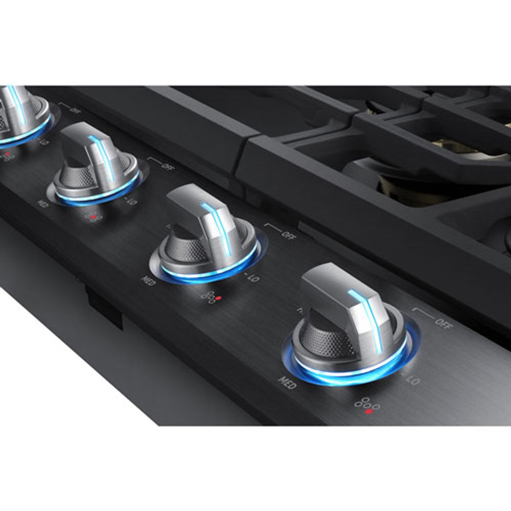 Samsung 30" 4-Burner Gas Cooktop (NA30N7755TG/AA) - Black; Stainless Steel