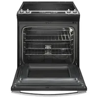 Amana 30" 4.8 Cu. Ft. Self-Clean Slide-In Electric Range (YAES6603SFS) - Black/Stainless