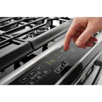 Amana 30" 4.8 Cu. Ft. Self-Clean Slide-In Electric Range (YAES6603SFS) - Black/Stainless