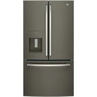 GE 36" 25.5 Cu. Ft. French Door Refrigerator with Water & Ice Dispenser (GFE26JMMES) - Slate