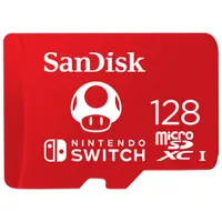 Carte mémoire microSDXC 100 Mo/s 128 Go de SanDisk pour Nintendo Switch