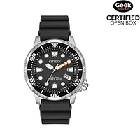 Boîte ouverte - Montre sport solaire 42 mm pour hommes Promaster Diver de Citizen - Noir - Argenté