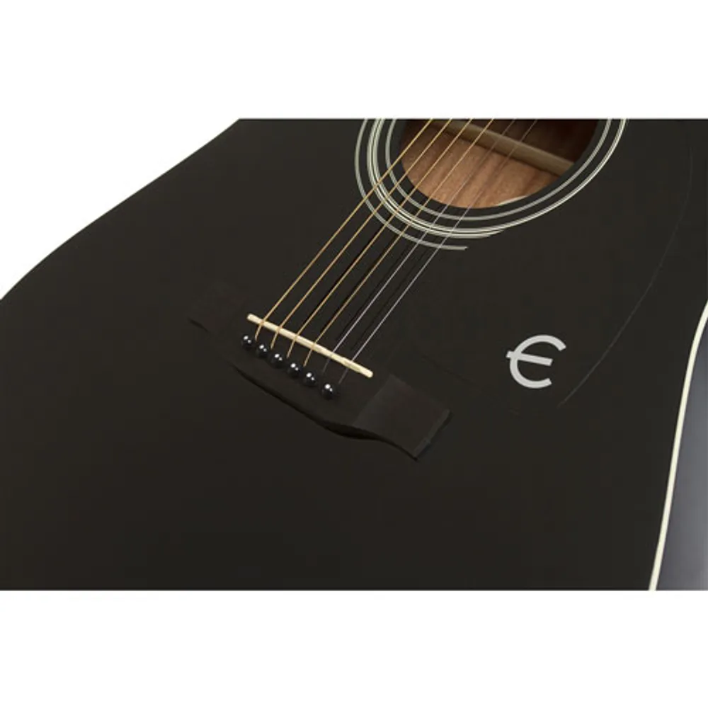 Epiphone FT-100 Acoustic Guitar (EAFTEBCH3) - Ebony - Only at Best Buy