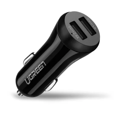 UGREEN Car Charger, 3.4A Dual USB Port Car Charger adapter with Lighting Charging Data cable Kit for iPad Air Mini 4 3 2 iPhon