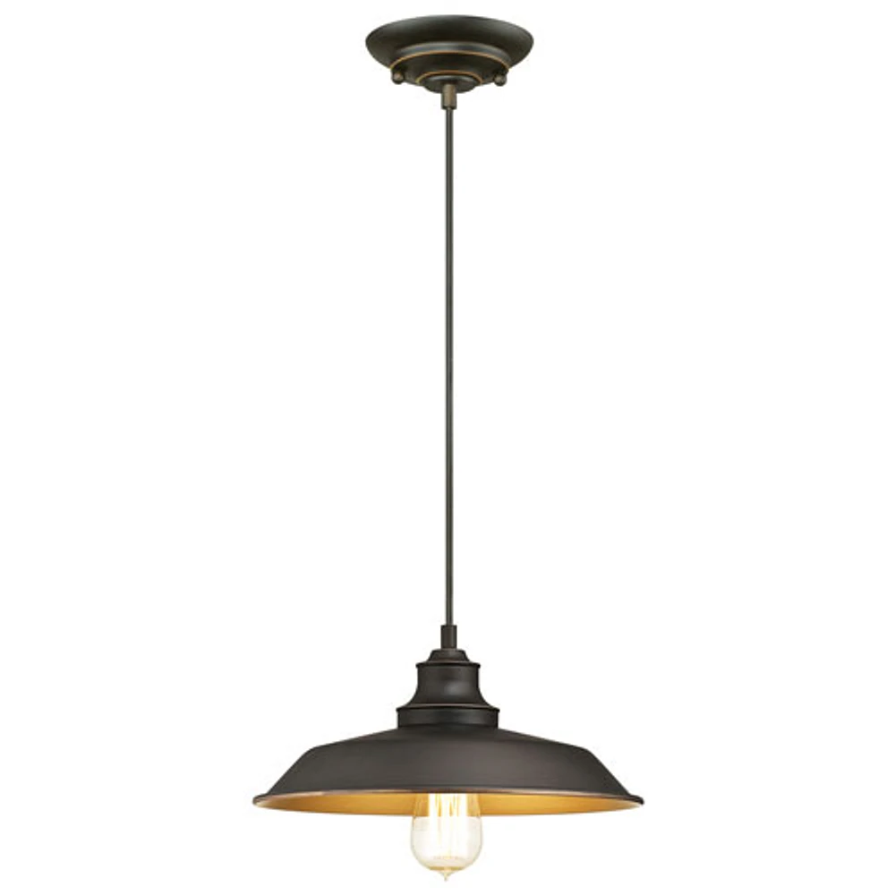 Lampe suspendue rustique et champêtre d'Iron Hill - Bronze