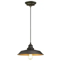 Lampe suspendue rustique et champêtre d'Iron Hill - Bronze