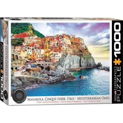 Manarola Cinque Terre Italy Mediterranean Oasis 1000-Piece Puzzle