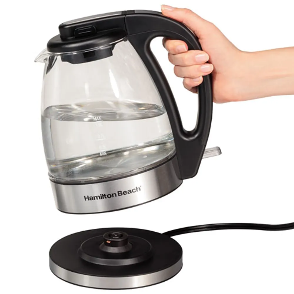 Hamilton Beach Compact Electric Kettle - 1L - Glass