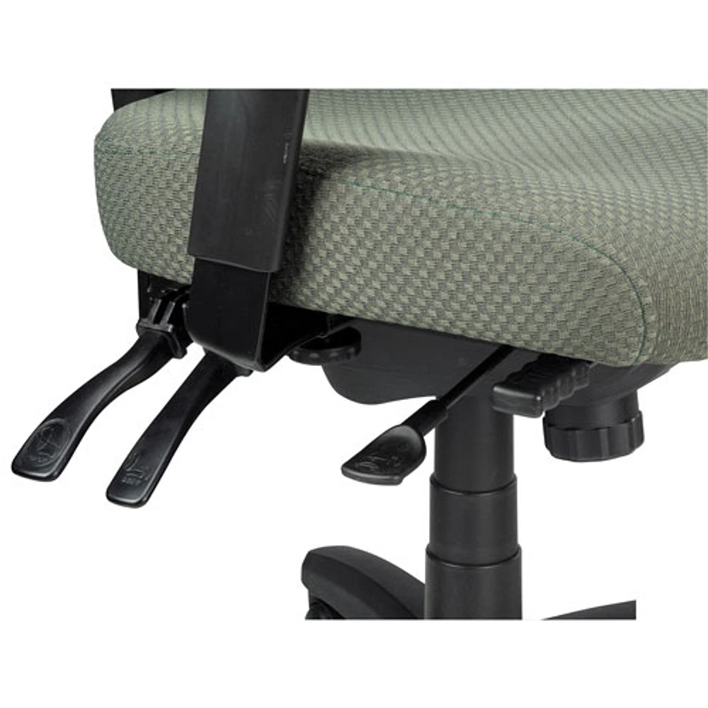 Temp By Raynor Tempur-Pedic Ergonomic Mid-Back Fabric Office Chair - Olive