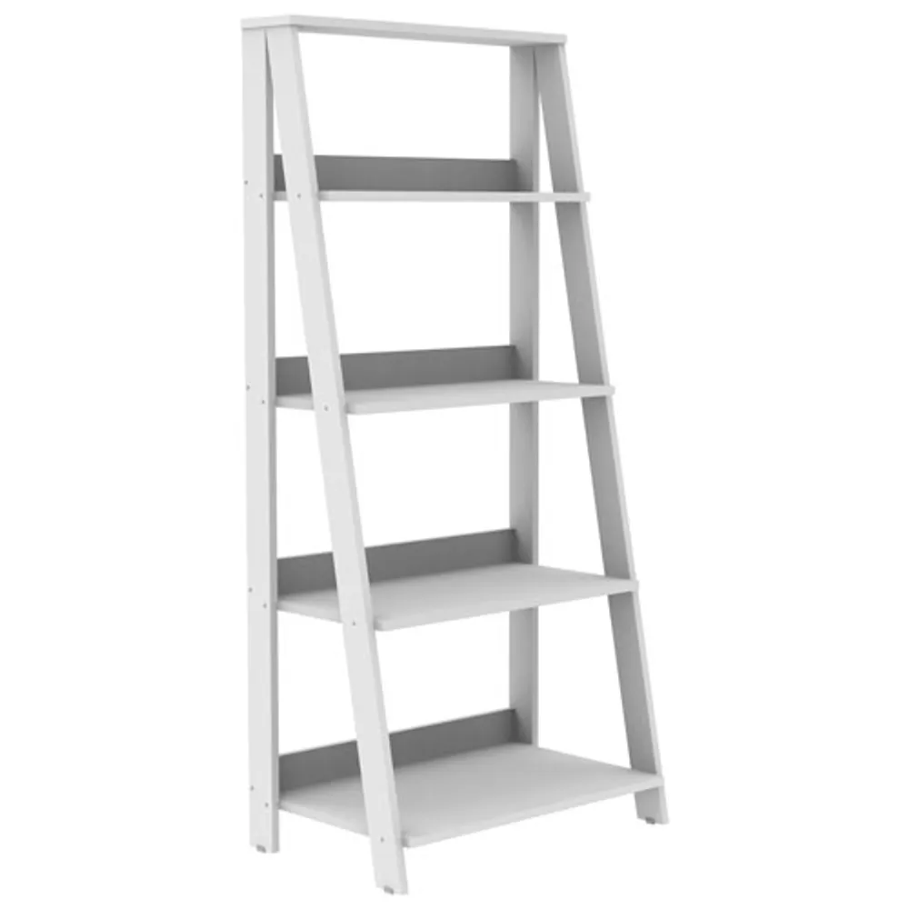 Winmoor Home 55" 4-Shelf Ladder Bookcase - White