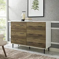 Rustic Country 6-Drawer Dresser - White