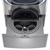 LG SideKick 27" 1.1 Cu. Ft. Pedestal Washer (WD100CV) - Stainless Steel - Open Box-Perfect Condition