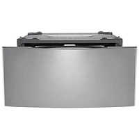 LG SideKick 27" 1.1 Cu. Ft. Pedestal Washer (WD100CV) - Stainless Steel - Open Box-Perfect Condition