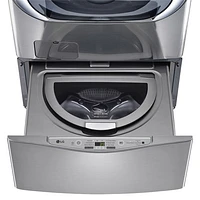 LG SideKick 27" 1.1 Cu. Ft. Pedestal Washer (WD100CV) - Stainless Steel - Open Box-Perfect Condition