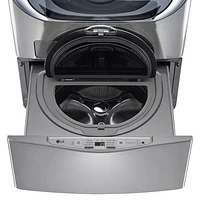 LG SideKick 27" 1.1 Cu. Ft. Pedestal Washer (WD100CV) - Stainless Steel - Open Box-Perfect Condition