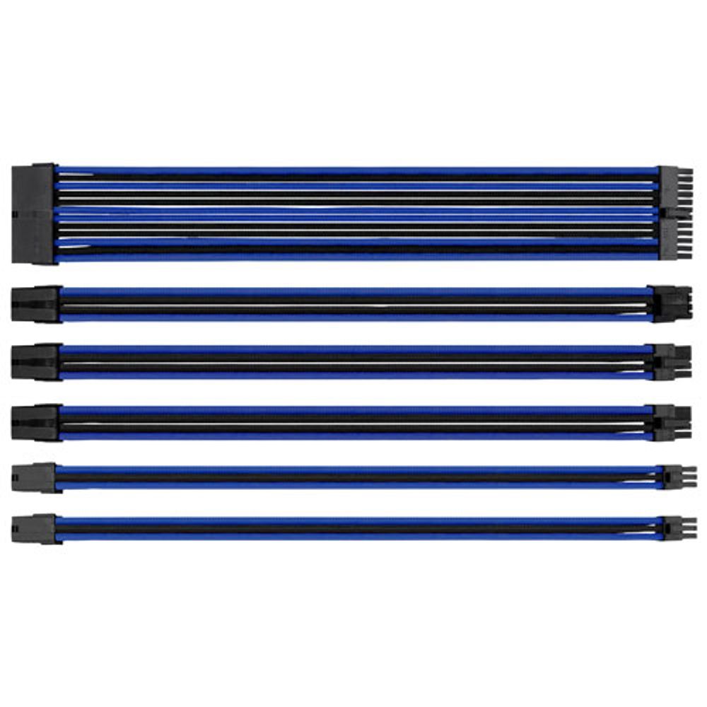 Thermaltake TtMod Sleeved Extension Cable Kit - Black/Blue