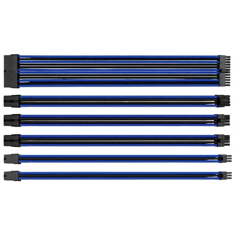 Thermaltake TtMod Sleeved Extension Cable Kit - Black/Blue