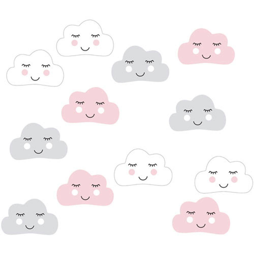 WallPops Head In The Clouds Peel & Stick Wall Decals - Pink