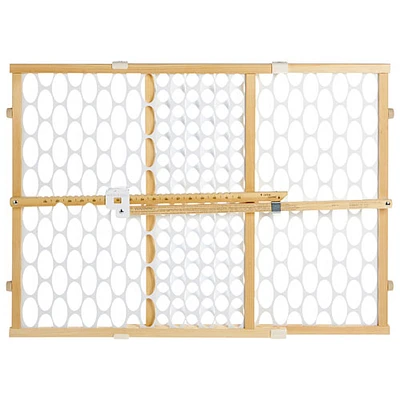 North States Quick-Fit Pressure Mounted Safety Gate - Natural/White