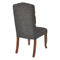 Jessica Traditional Fabric Dining Chair - Charcoal