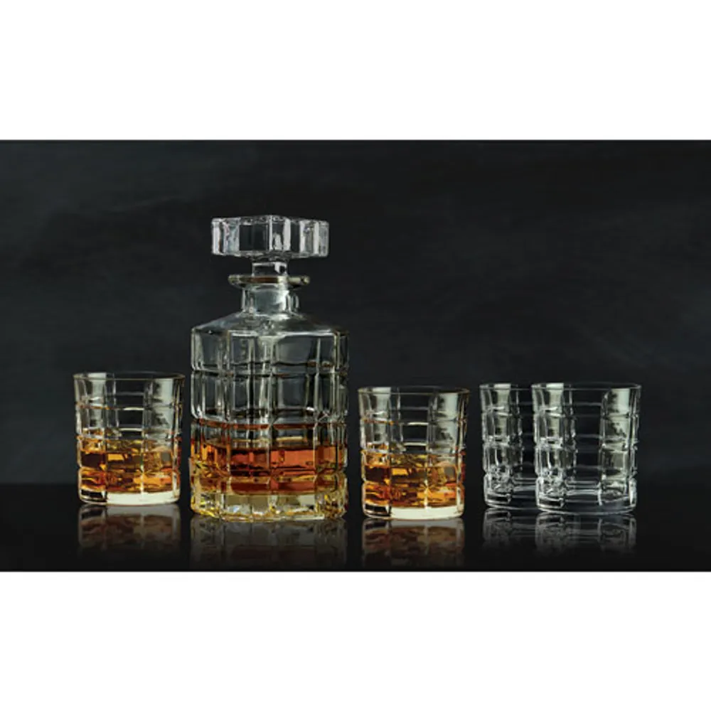 Briilliant Williams 5-Piece Whiskey Decanter and Glass Set