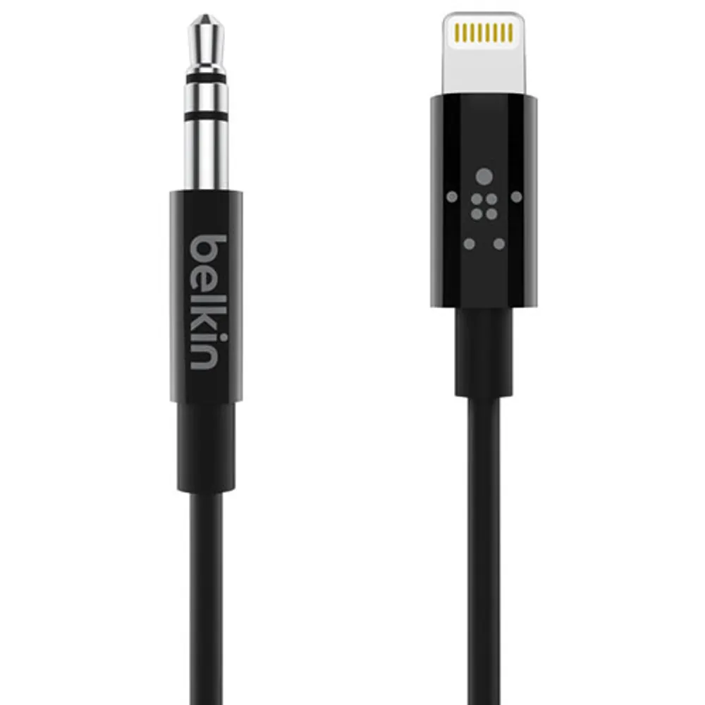 Belkin  (6 ft.) Lightning to Aux Cable - Black | Square One